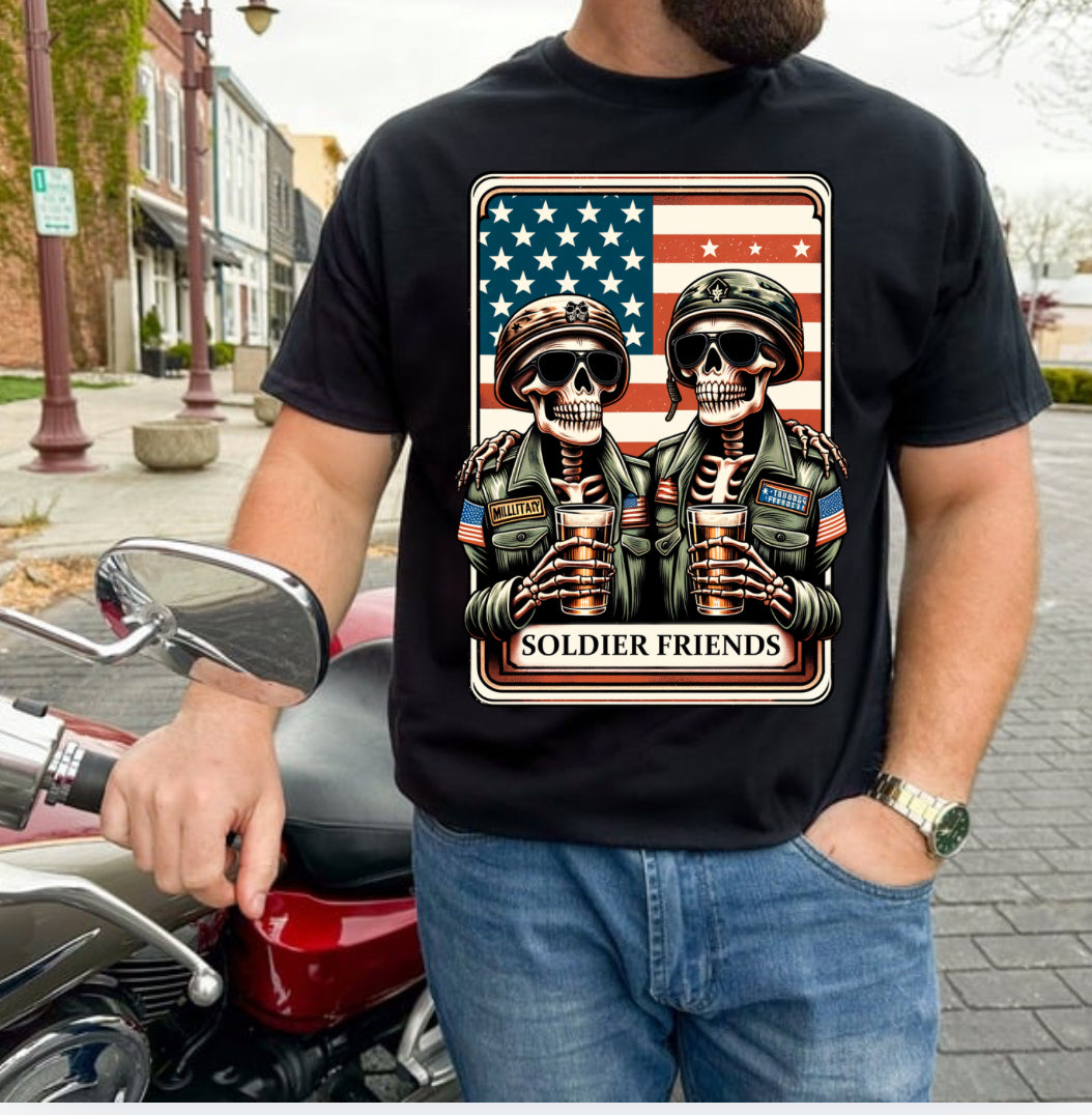 Soldier Friends Tarot Card Tee